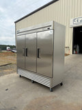 True 3-Door Stainless Cooler (T-72-HC)