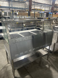 3 Bay GAS Steam Table w/Sneeze Guard