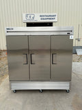 True 3-Door Stainless Cooler (T-72-HC)