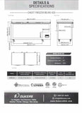 Dukers 72" Chest Freezer