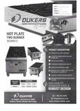 Dukers 2 Burner Tabletop Range