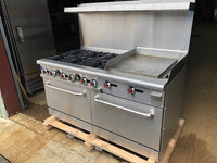 CES 60" Double Oven with 6 Burners and 24" Griddle