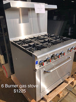 CES 36" Oven with 6 Burners