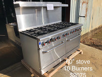 CES 60" Double Oven with 10 Burners